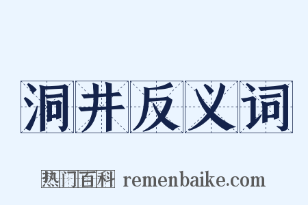 洞井反义词是什么意思的图片